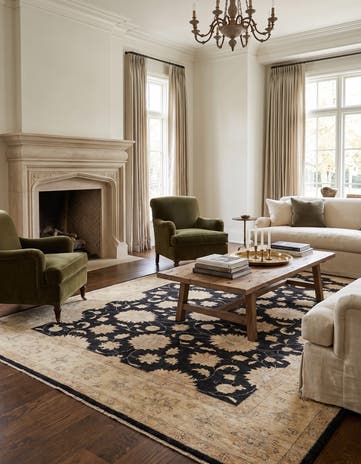 6' 9 x 9' 9 Hand Knotted Ziegler Rug