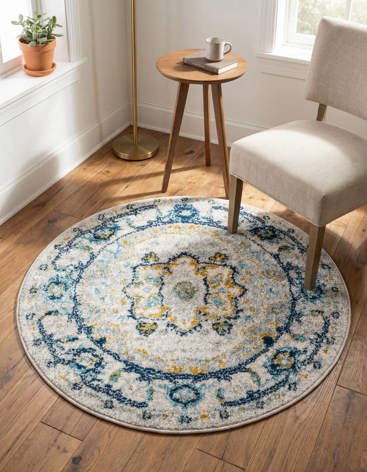 Detail image of 3' x 3' Madeline Vintage Round Rug