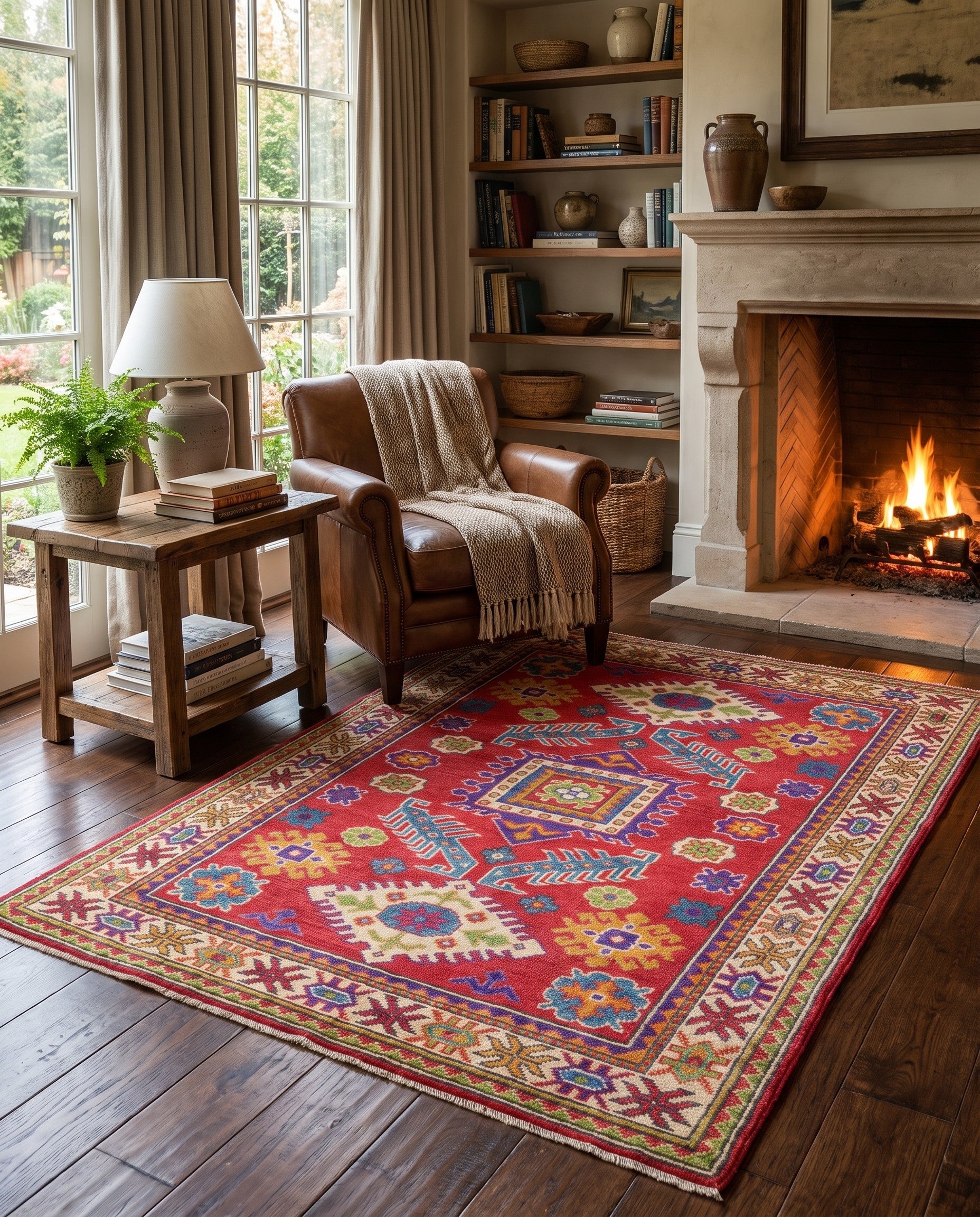 3' 3 x 5' Hand Knotted Kazak Rug