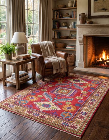 3' 3 x 5' Hand Knotted Kazak Rug