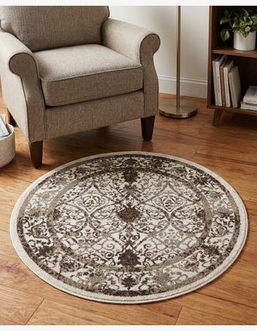 Beige Miranda Round Rug