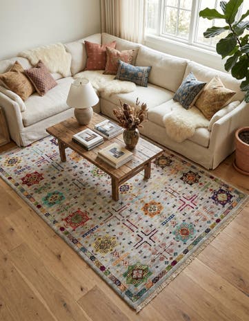 4' x 6' 2 Hand Knotted Ariana Ziegler Rug