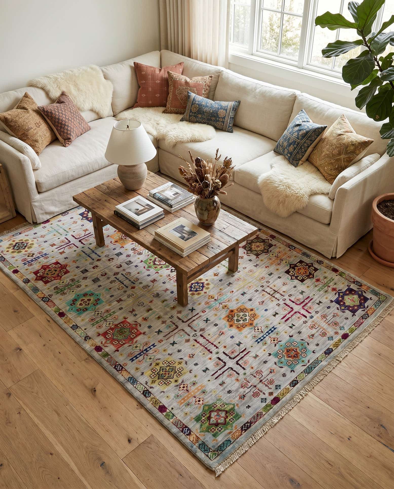 4' x 6' 2 Hand Knotted Ariana Ziegler Rug