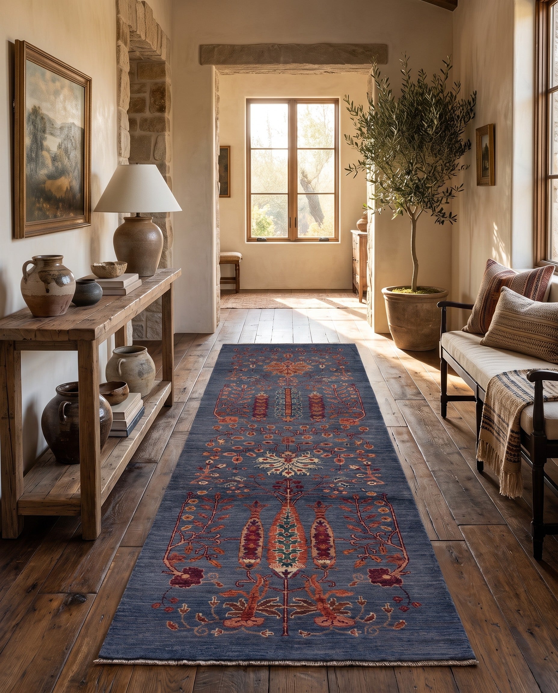 2' 9 x 8' Hand Knotted Ariana Runner Rug