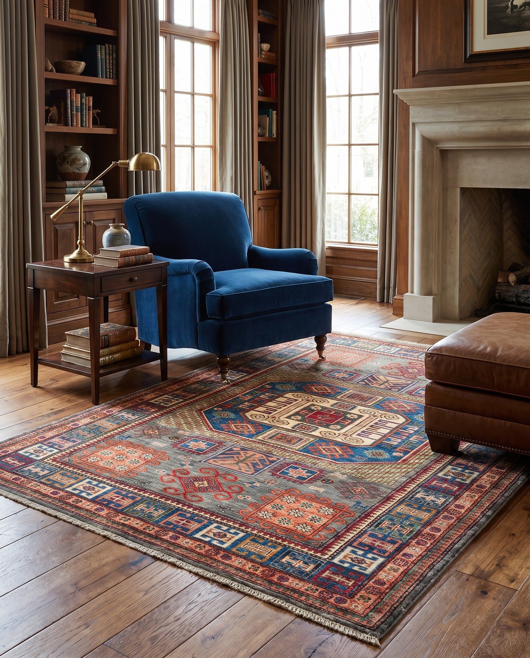 5' 2 x 6' 11 Hand Knotted Kazak Rug