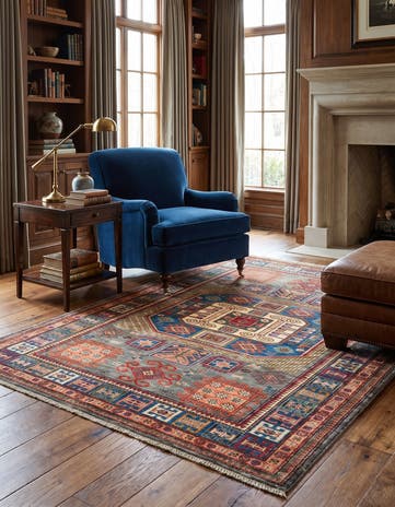 155cm x 210cm Hand Knotted Kazak Rug