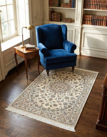 3' 5 x 5' 3 Hand Knotted Nain Rug