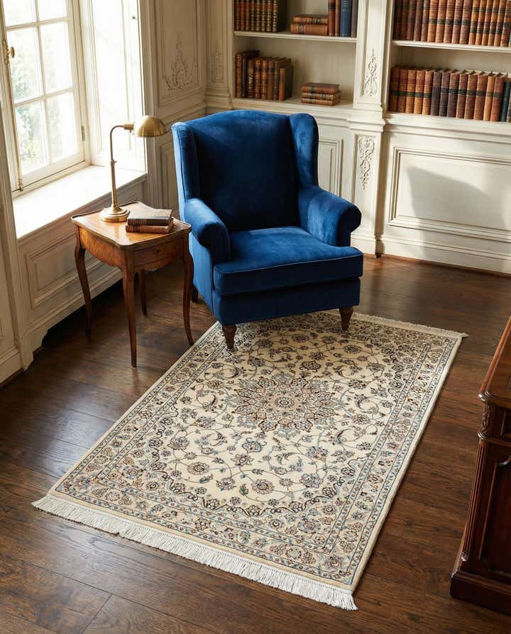 3' 5 x 5' 3 Hand Knotted Nain Rug