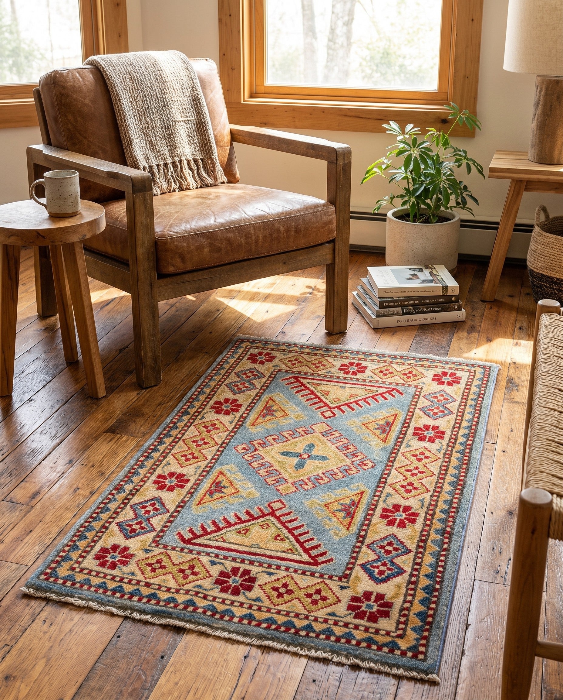 2' 1 x 3' Hand Knotted Kazak Rug