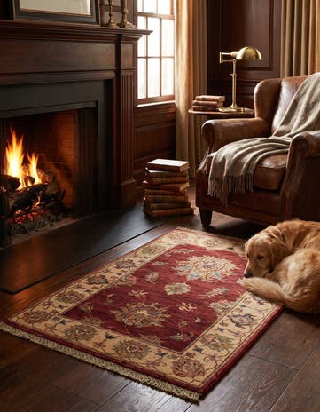 2' x 2' 11 Hand Knotted Ziegler Rug