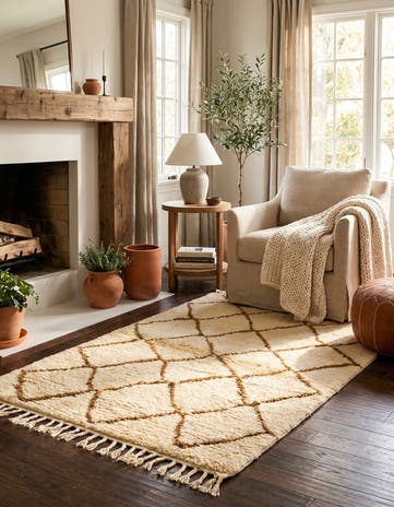2' 10 x 5' 2 Hand Knotted Moroccan Wool Rug