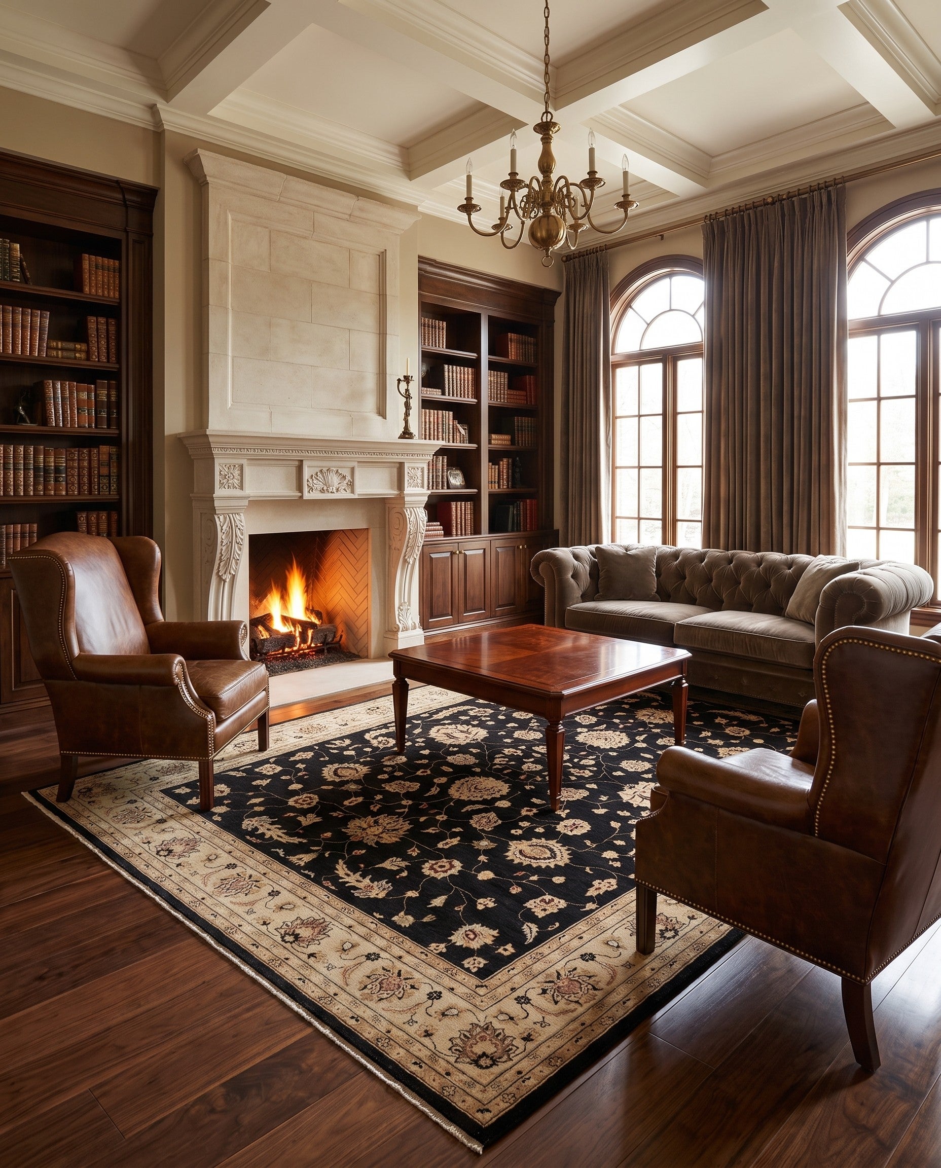 8' 7 x 11' 9 Hand Knotted Ziegler Rug