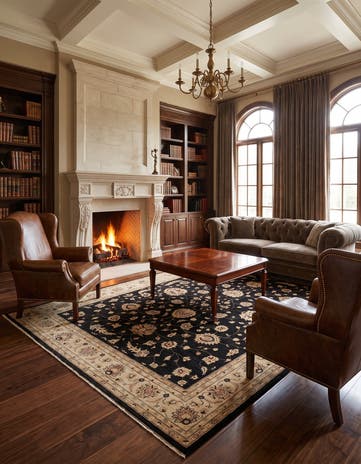 8' 7 x 11' 9 Hand Knotted Ziegler Rug