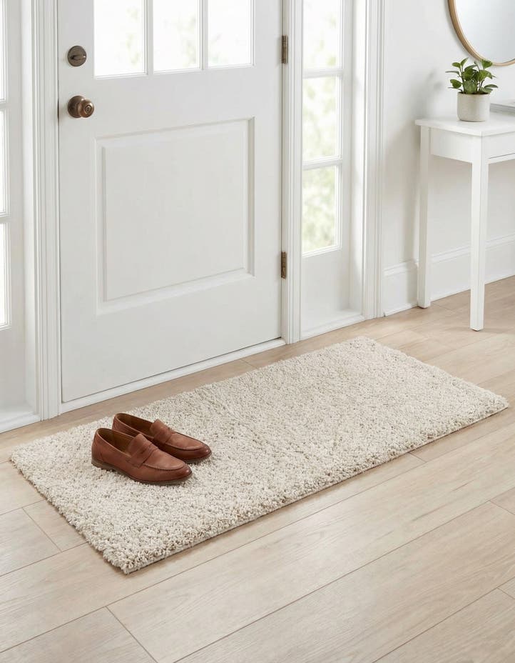 2' x 4' 1 Soft Solid Shag Runner ...