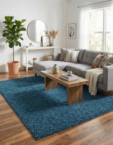 7' x 10' Comfort Solid Shag Rug