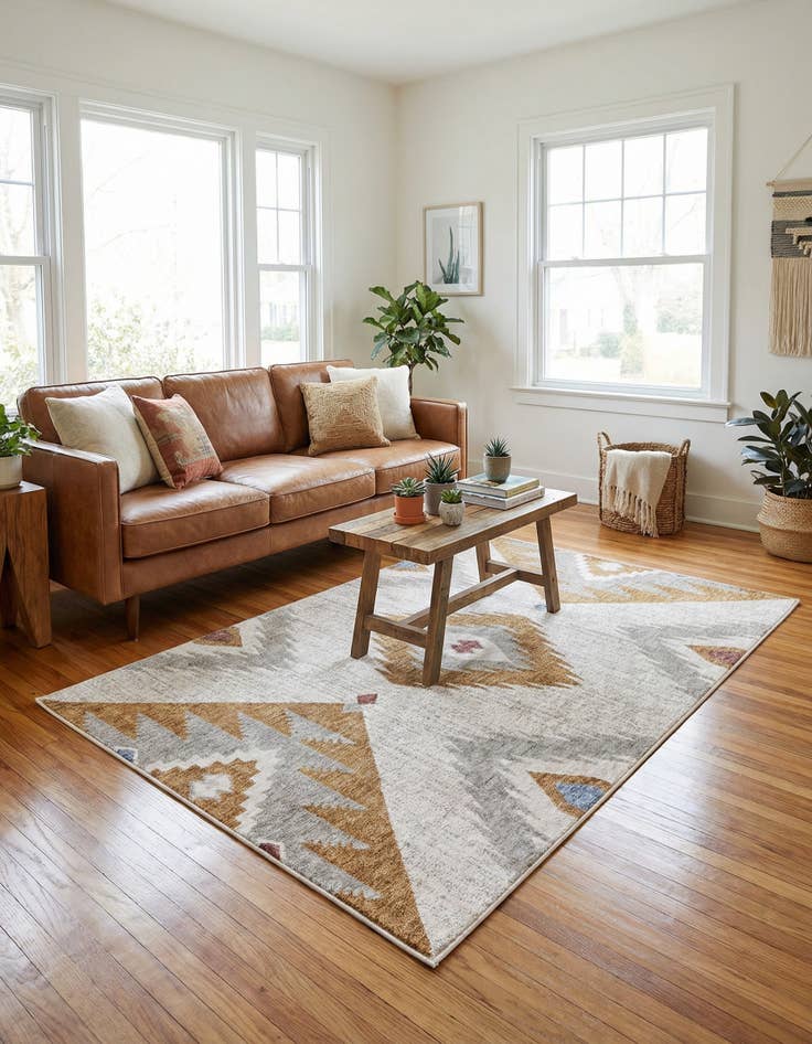 Detail image of 4' x 6' Eco Southwestern Rug