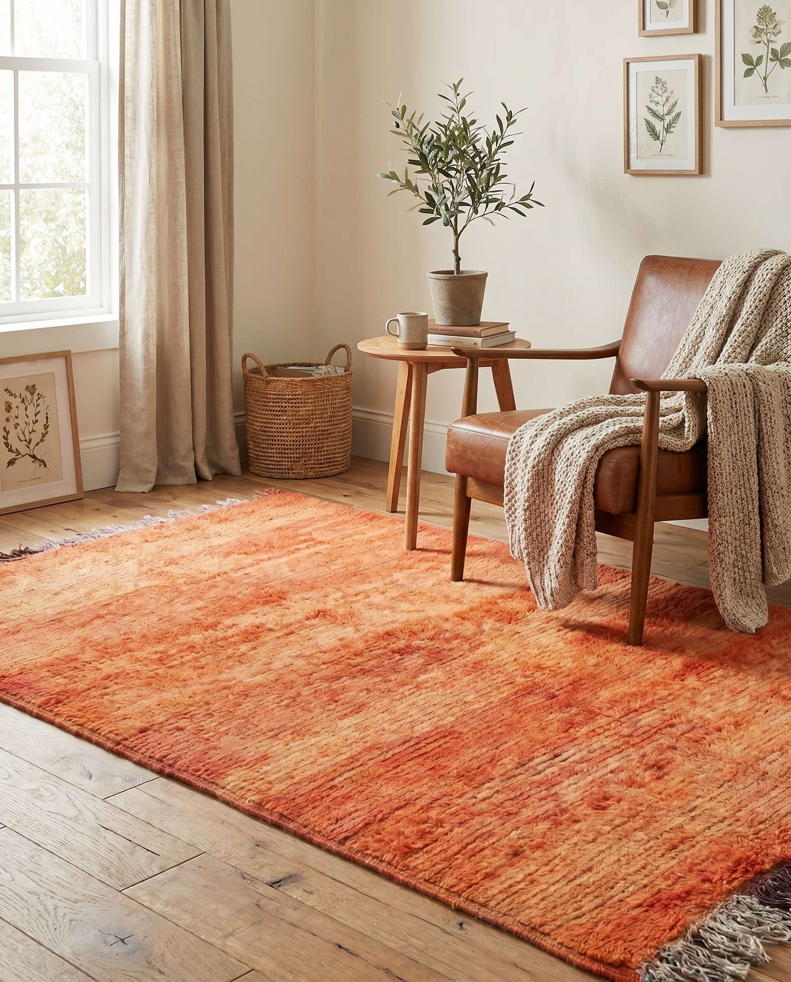 3' 5 x 6' Hand Knotted Moroccan Wool Rug