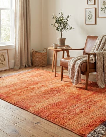 3' 5 x 6' Hand Knotted Moroccan Wool Rug