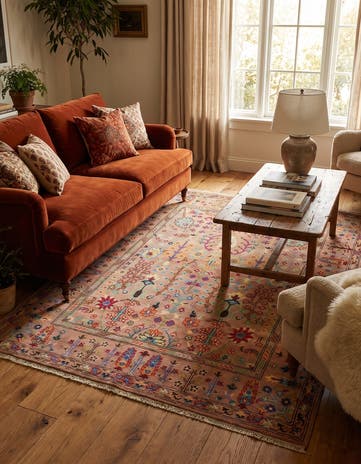 4' 9 x 5' 11 Hand Knotted Kazak Rug