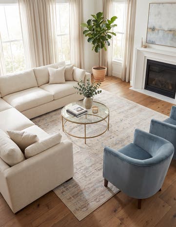 Dark Gray Restoration Square Rug
