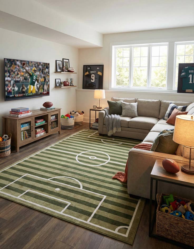 Detail image of 7' x 10' Sports Washable Rug