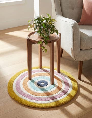 2' x 2' Hand Tufted Wool Round Rug