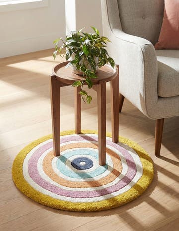 2' x 2' Hand Tufted Wool Round Rug