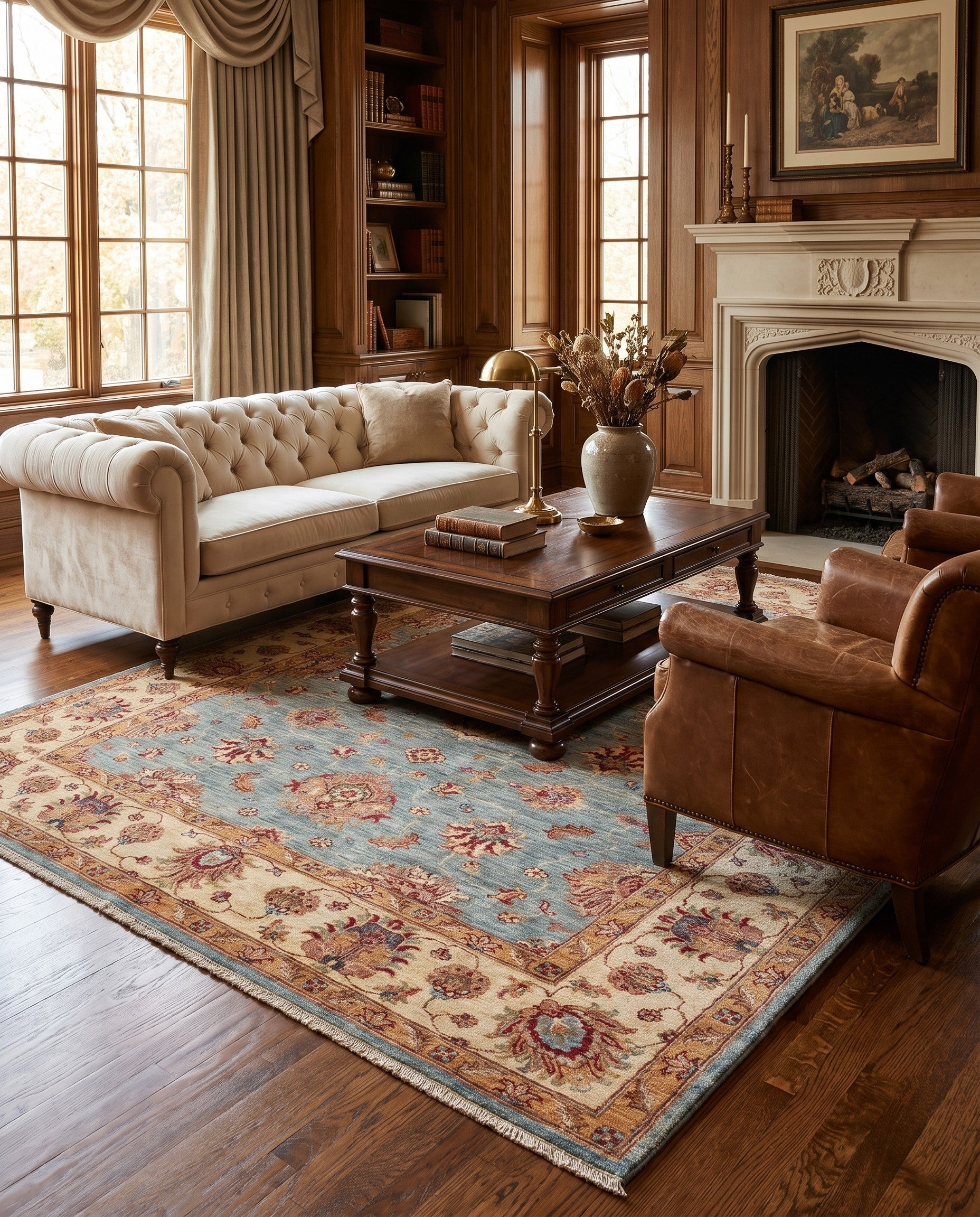 6' x 8' 2 Hand Knotted Ziegler Rug