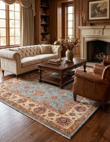 6' x 8' 2 Hand Knotted Ziegler Rug