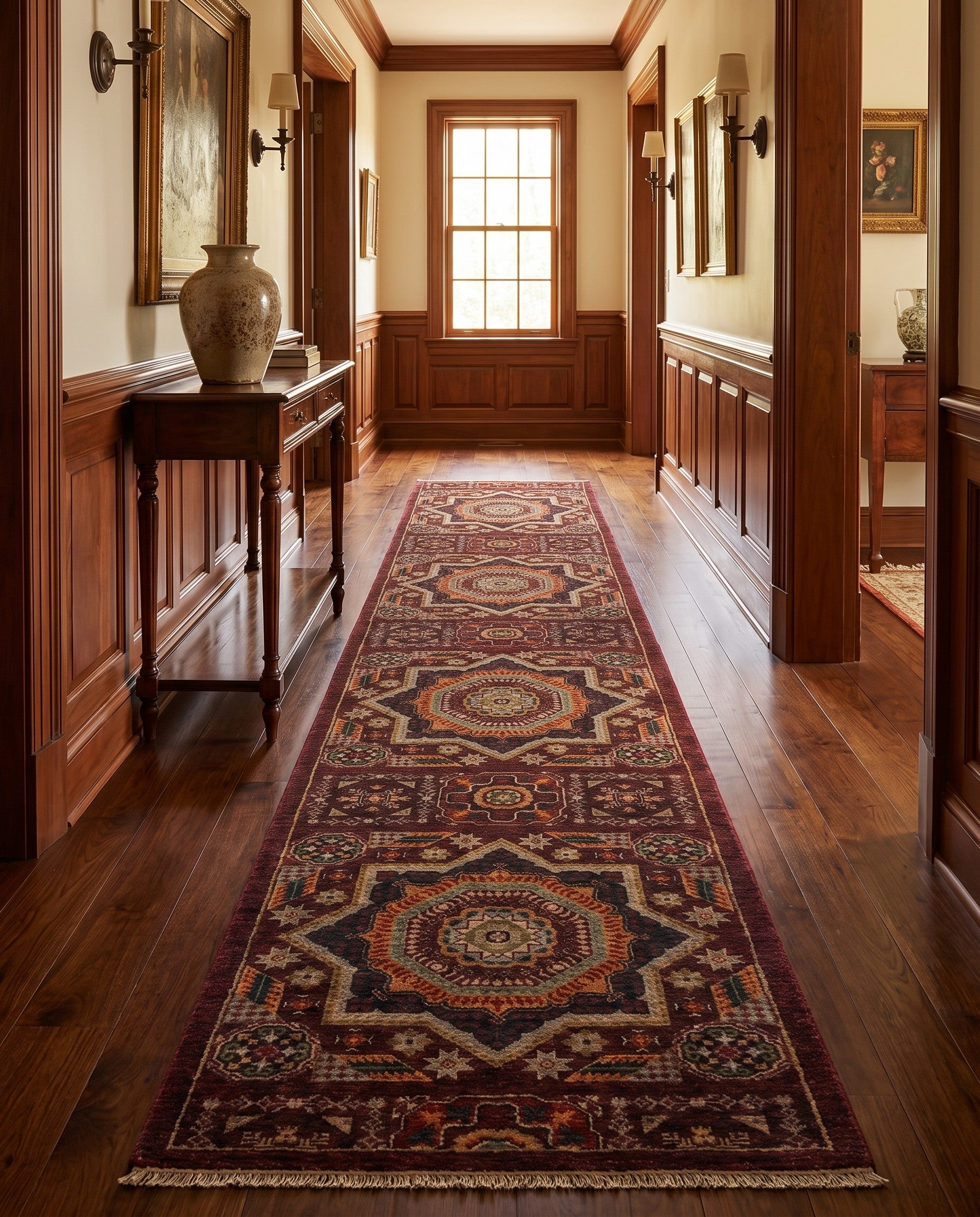 2' 7 x 13' 6 Hand Knotted Mamluk Ziegler Runner Rug