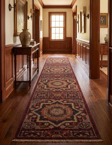 2' 7 x 13' 6 Hand Knotted Mamluk Ziegler Runner Rug