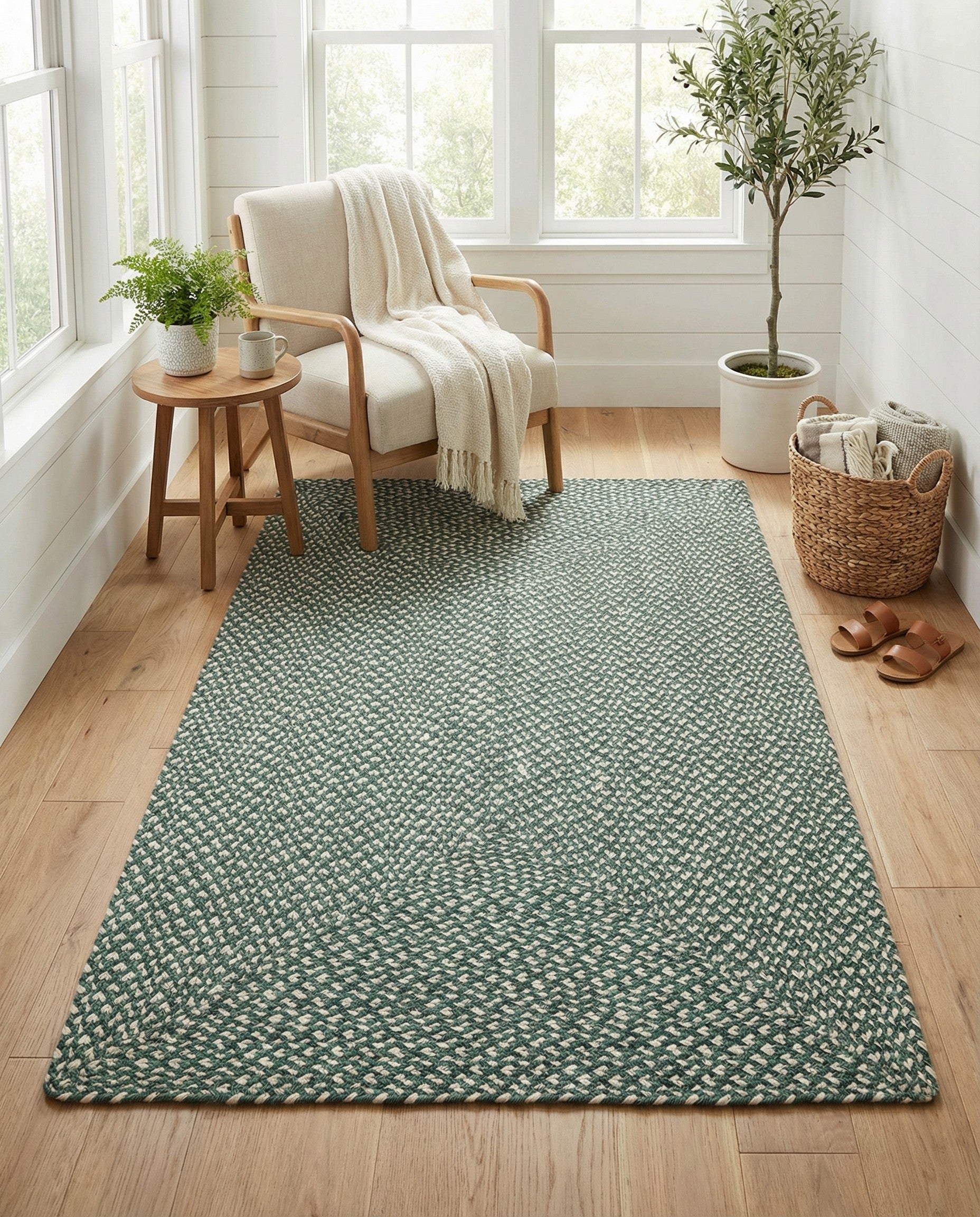 Primary image 3' 1 x 5' 1  Hand Tweed Braided Jute Rug