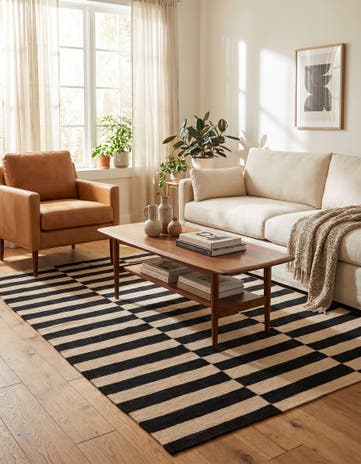4' 3 x 5' 10 Hand Woven Kilim Modern Wool Rug