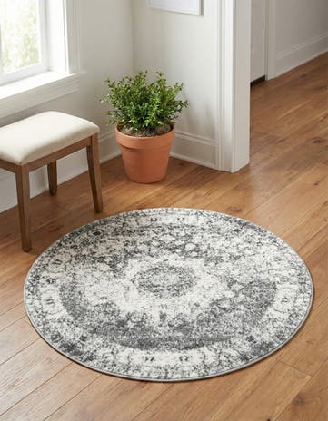 Gray Veneto Round Rug