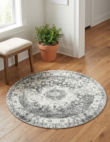 Gray Veneto Round Rug