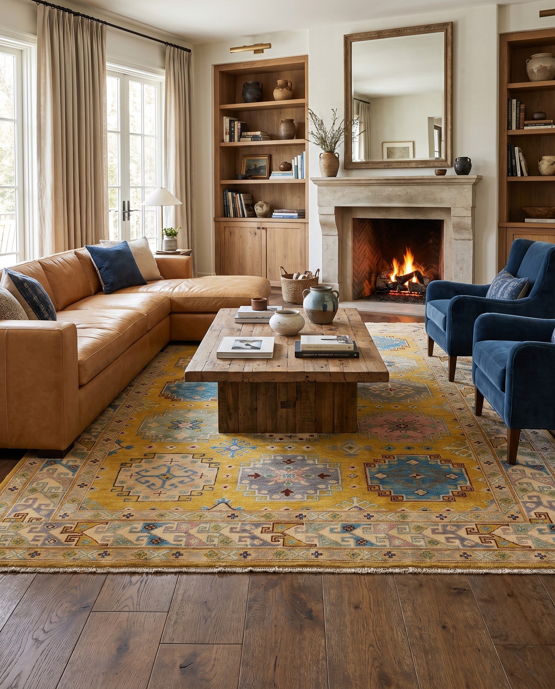 6' 8 x 10' Hand Knotted Kazak Rug