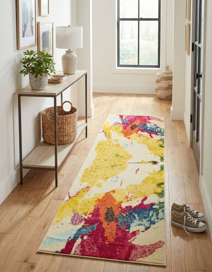 Detail image of 2' 2 x 6' 9 Washable Hyacinth Runner Rug