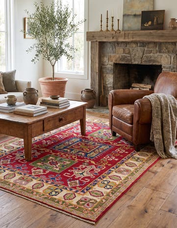 4' 10 x 6' 11 Hand Knotted Kazak Rug