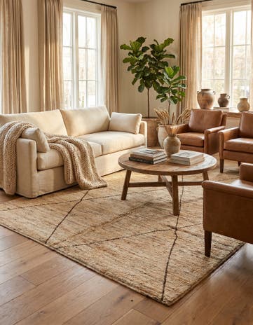 4' 10 x 5' 8 Hand Knotted Moroccan Wool Rug