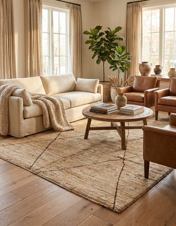 4' 10 x 5' 8 Hand Knotted Moroccan Wool Rug