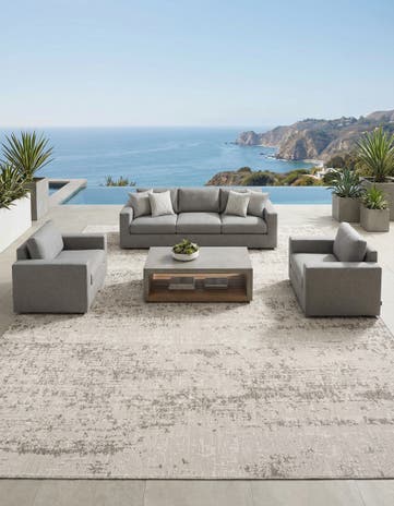 13' x 13' Easy-Clean Modern Indoor / Outdoor Square Rug
