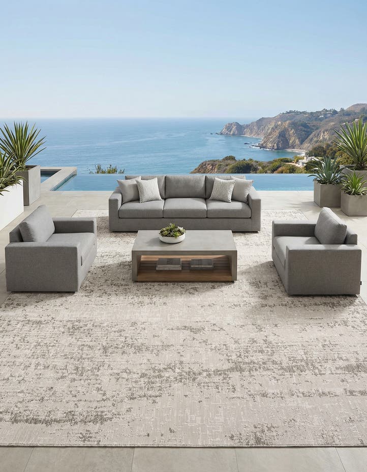 13' x 13' Easy-Clean Modern Indoor / Outdoor...