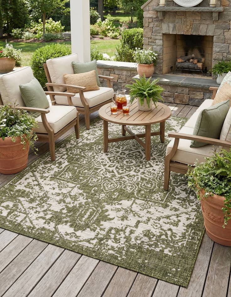 Detail image of 5' 3 x 8'  Washable Jill Zarin Dubai Indoor / Outdoor Rug