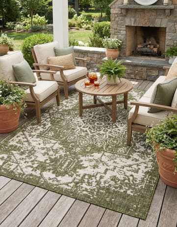 5' 3 x 8' Easy-Clean Jill Zarin Dubai Indoor / Outdoor Rug