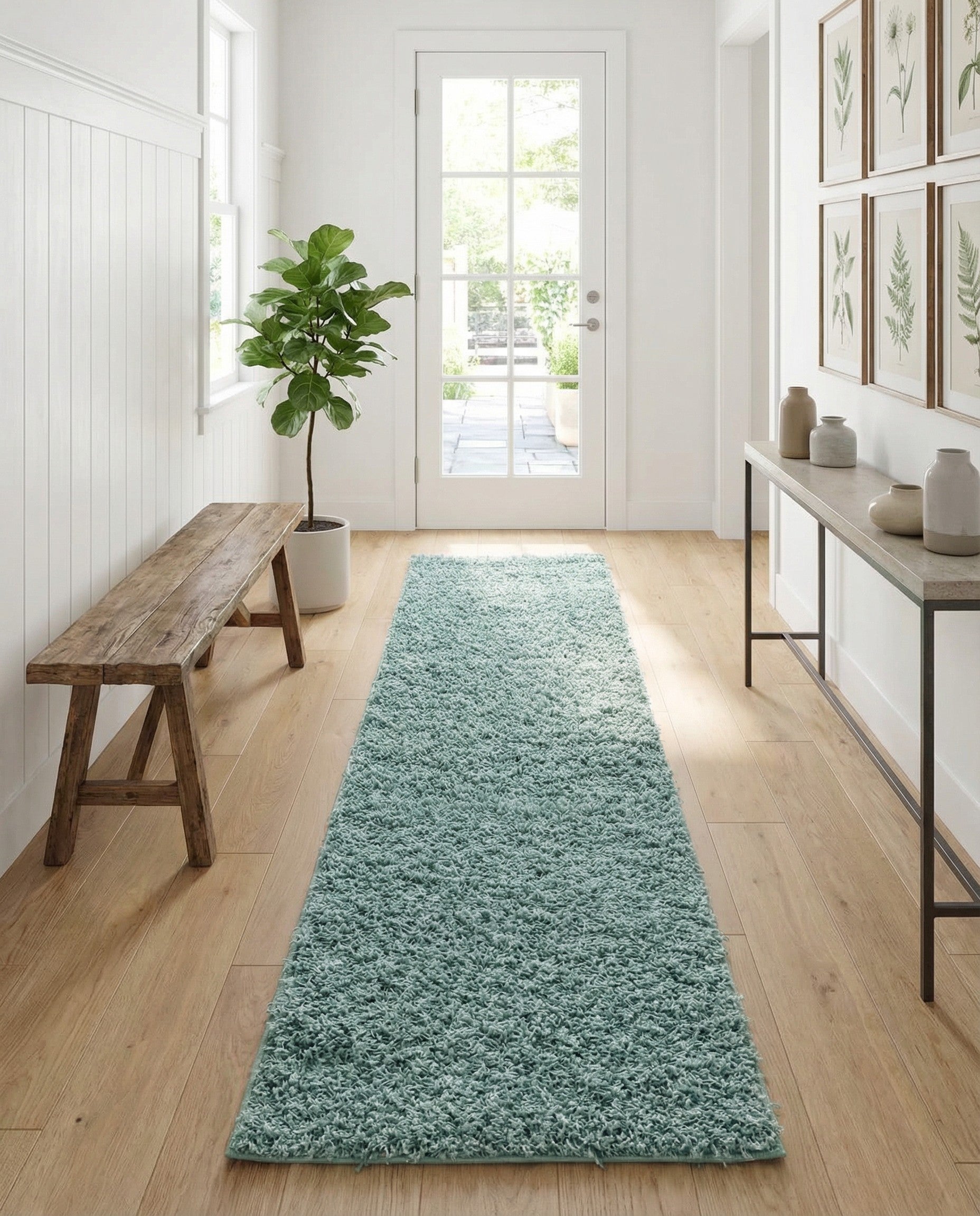 2' 6 x 13' Comfort Solid Shag Runner Rug
