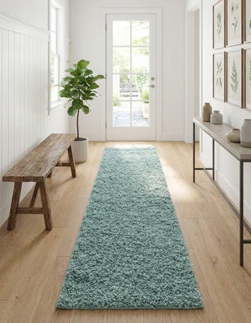 2' 6 x 13' Comfort Solid Shag Runner Rug