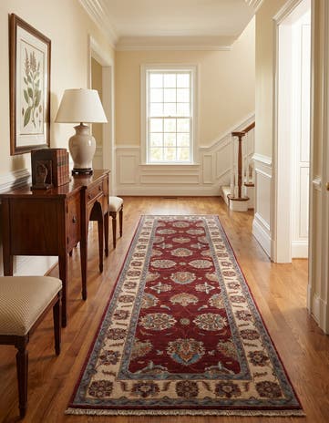 2' 8 x 8' 7 Hand Knotted Ziegler Runner Rug