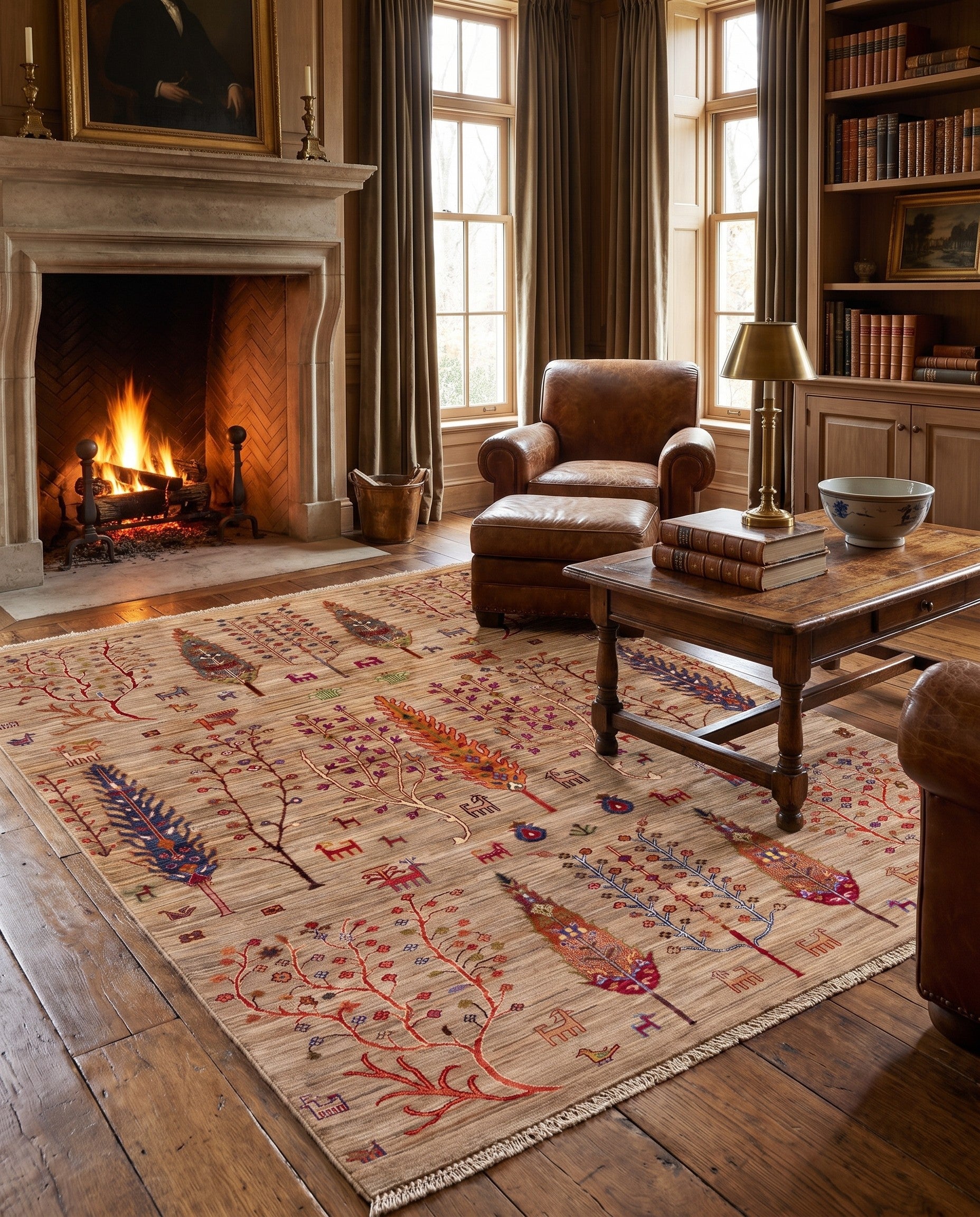 5' 1 x 6' 9 Hand Knotted Ariana Ziegler Rug