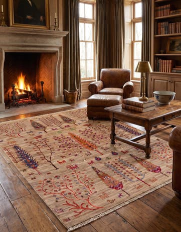 5' 1 x 6' 9 Hand Knotted Ariana Ziegler Rug