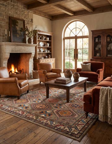 6' 8 x 10' Hand Knotted Kazak Rug